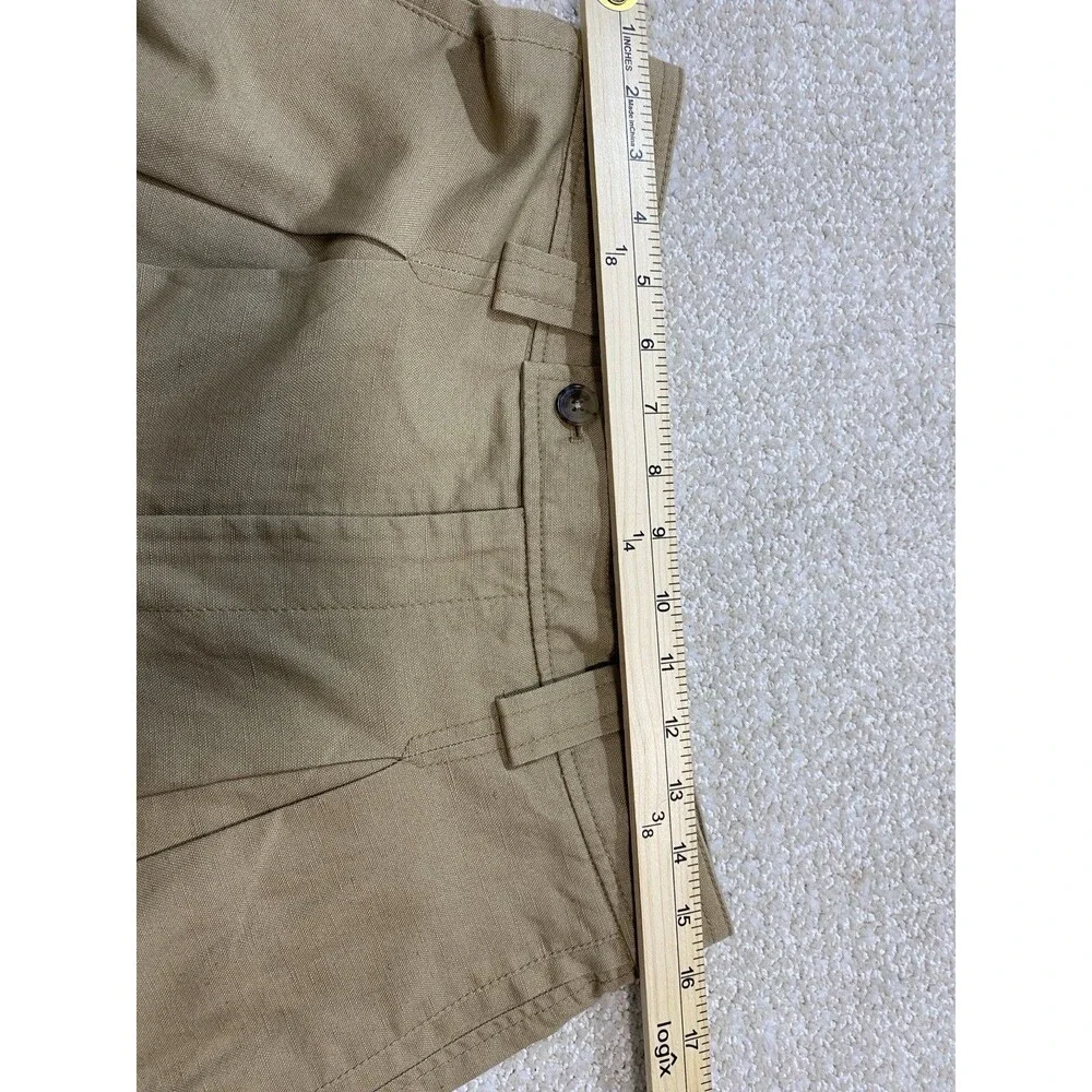 Banana Republic Explorer Culottes Pant Womens 6 Long Cargo Wide Leg Cotton Linen